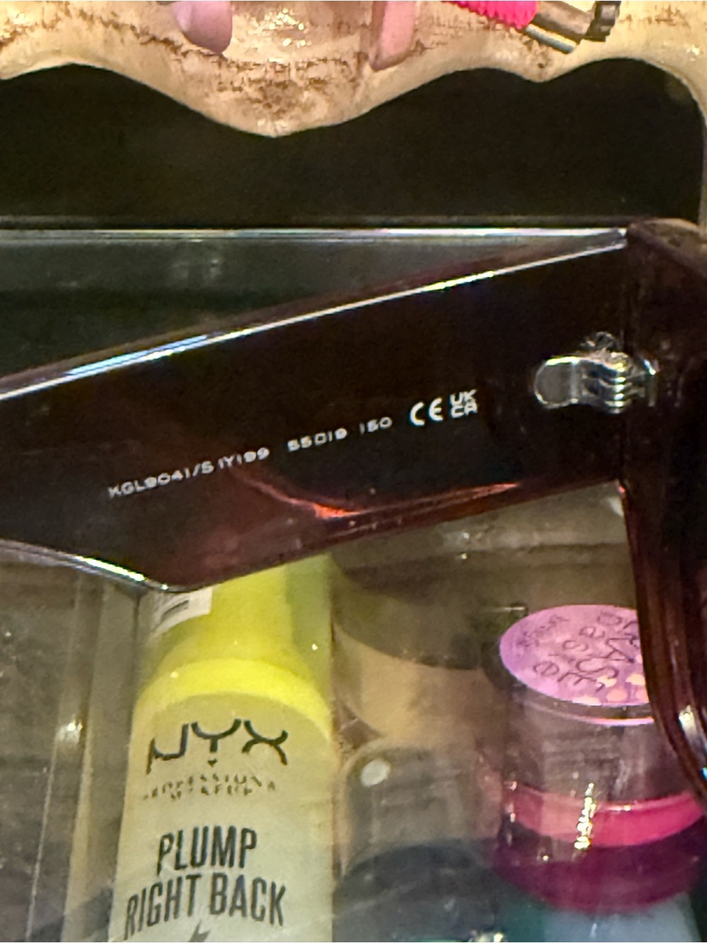 Kurt Geiger Purple Translucent Square Sunglasses - Picture 6 of 8